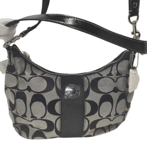 Coach Black and Cream Shoulder Bag - Picture 4 of 12